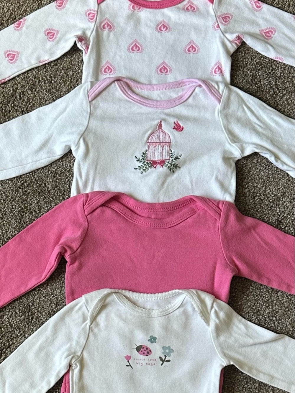 Baby Girl Pink Jacket + Bodysuit Bundle 6-9M | Carter’s, Hudson Baby | 5pc Set - Picture 2 of 9
